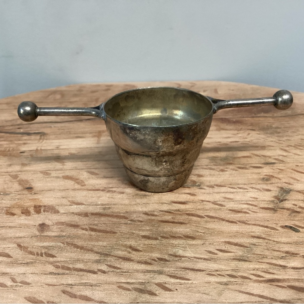⚫️ Vintage - Rare - Collectible - Beer Tumbler Shot Glass - Silver Plate - Rare - Picture 3 of 11